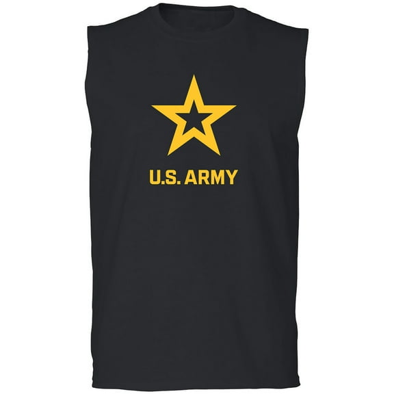 U.S. Army Star Gold Ink Adult Sleeveless Tee