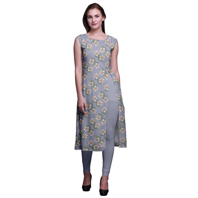 Bimba Printed Kurta Summer Wear Ladies Kurti Straight Tunic Tops Women