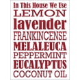 thumbnail image 2 of In This House We Use Essential Oils Wall Words Decal Sticker, Red, 23x16-Inch, 2 of 2