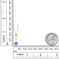 thumbnail image 6 of Gem Stone King 10K Yellow Gold Blue Tanzanite Pendant Necklace for Women | 0.90 Cttw | Gemstone December Birthstone | Round 6MM | With 18 inch Chain, 6 of 6