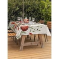 thumbnail image 4 of 60x102 Inch Outdoor Tablecloth with Umbrella Hole Zipper Rectangle Red Mushrooms Rectangular Tablecloths Outside Waterproof Sage Green Eucalyptus Butterflies Plants Patio Table Cover for Picnic Party, 4 of 8
