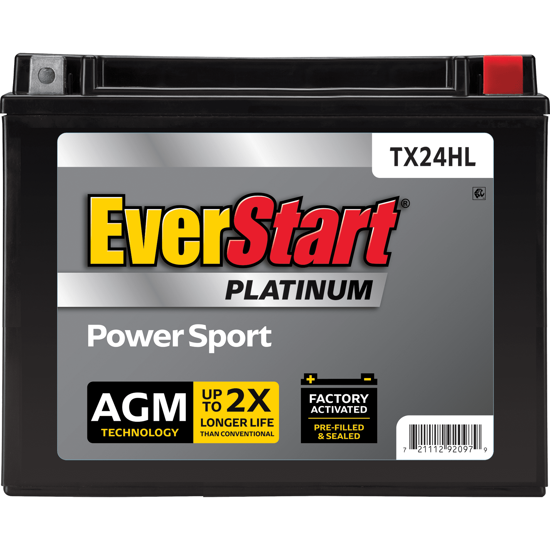 EverStart Platinum BOXED AGM Power Sport Battery, Group Size TX24HL 12 Volt, 350 CCA