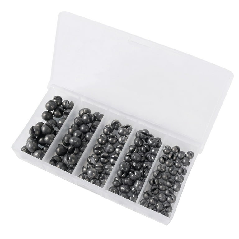 Loygkgas New 100pcs Round Split Shot Fishing Weights Set Removable Sinkers Drop (132g), Size: Style B