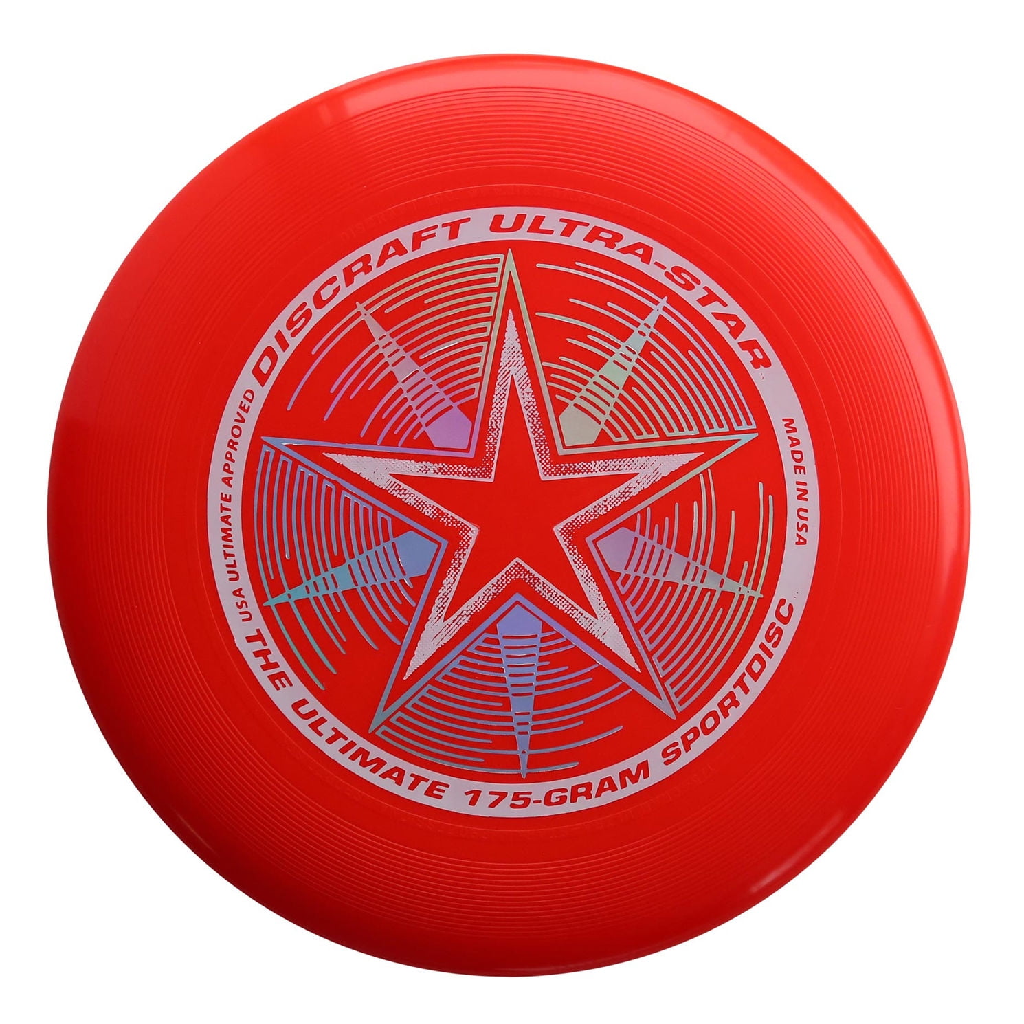 Bright Red Discraft Ultra-Star 175g Ultimate Frisbee Disc 