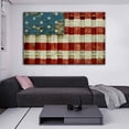 thumbnail image 4 of HFDF Canvas Prts Wall Art - The American Flag Retro Worn Patriotic Theme Modern Wall Decor Home Decor Stretched Gallery Canvas Wrap Giclee Prt & Ready to Hang 14x11inch Framed, 4 of 5