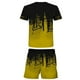thumbnail image 3 of Promotional activities!Adult Breathable Short Sleeved Shorts With Ink Wash Style Loose Fitting Pullover Two-piece Set, 3 of 3