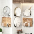 thumbnail image 6 of Clearance Rack under $1,Cutting Board Holder With Glue Pots Pan Lids Rack Chopping Board Rack Kitchen Countertop Organizer Stand Holder Black, 6 of 6