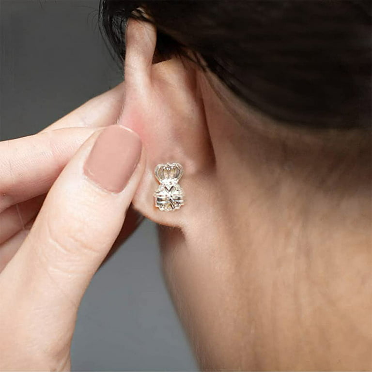Earring Backs-200pcs-Metal Earring Backs-3x5mm with Kare & Kind® Retail  Packaging (Silver)