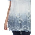 thumbnail image 2 of Simply Couture Short Sleeve Lace Overlay Blouse, Women's, 2 of 3