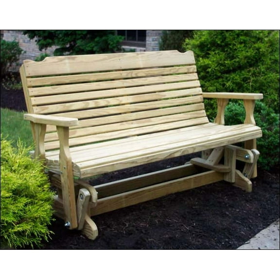 64" Treated Pine Crossback Glider