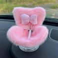 thumbnail image 3 of Doll Car Seat for 17cm Dolls, Doll Car Seat with Air Vent Clip and Desktop Stand, Cute and Functional Car Ornament for Doll Fans, Collectors [Bowknot] Pink, 3 of 8