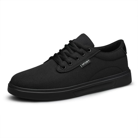 

Men s Sneakers Casual Dress Shoes Slip on Lace up Business Comfortable Walking Shoes Skate Shoes Black Size 7.5