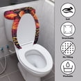 thumbnail image 3 of HELLHERO Black Cat Bat Bathroom Toilet Lid Cover Set Thankful Fall 2 Pack Easy to Clean Fits All Toilet Shapes Toilet Seat Covers Set Elastic Edge, 3 of 8