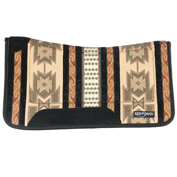 32"X32" Reinsman Square 1" Contour Tacky Too Horse Saddle Pad Running Bull Onyx