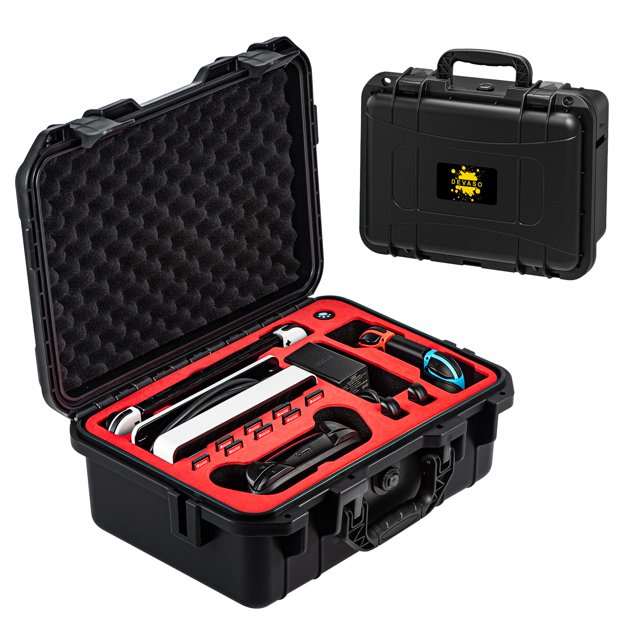 DEVASO Étui de Transport pour Nintendo Switch/Switch OLED, Étui de Voyage Professionnel de Luxe Imperméable Doublure Souple Étui Rigide pour Nintendo Switch OLED Modèle (2021