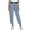 Light blue, variant on QURATI Women's Summer Lightweight High Waisted Loose Straight Cut Retro Harem Jeans Womens Bottoms Beige L