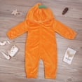thumbnail image 5 of RMGVDSD Baby Boys Halloween Outfit Pumpkin One-Piece Romper Jumpsuit Long Sleeve Zipper Hooded Rompers Toddler Cute Party Wear, 5 of 8