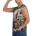 thumbnail image 3 of Fotbe Men's Graceful Snow Leopard Print Men's Sleeveless Muscle Tank Tops Casual T-Shirts for Gym Workout Beach-Large, 3 of 8