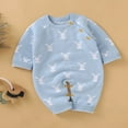 thumbnail image 2 of Bébé Filles Garçons Automne Combinaison Manches Longues Cartoon Lapin Imprimer Romper, 2 of 7