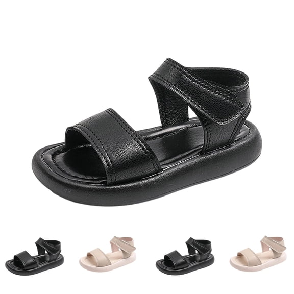 Viluyesy Boys Open Toe Sandals - Toddler Summer Beach Shoes Casual Comfort Lightweight Non-Slip Soft Sole Infant Walking Sandals Beige Size 8