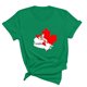 thumbnail image 3 of Camisetas de Manga Corta para Mujeres Canadá Día Hoja de Arce Impresión Básica de Verano Tee, Cuello Redondo Camiseta Casual, 3 of 3