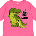 thumbnail image 4 of Inktastic I Love My Dad with Baby and Daddy Tyranasaurus Rex Boys or Girls Long Sleeve Toddler T-Shirt, 4 of 5