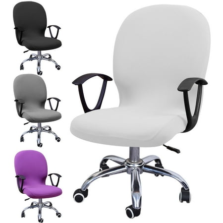 Eeekit Computer Office Chair Seat Cover Protective Stretchable Universal Chair Seat Covers Stretch Rotating Chair Slipcover Stretch Rotating Pure