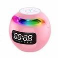thumbnail image 2 of Bluetooth Speaker Wireless Colorful Subwoofer LED Display FM Radio Alarm Clock HiFi Stereo 2000mAh Battery 18hr Play Hands Free Call Multi Mode for Home Bedroom Office Party Decor, 2 of 2