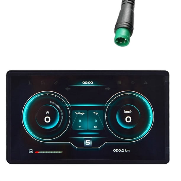 Computadora para Bicicleta H8, 24 V, 36 V, 48 V, 60 V, LED, Odómetro, Velocímetro, Accesorios para Bicicleta Eléctrica, Resistente Al Agua, 5 Pines.