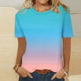 thumbnail image 4 of Womens Plus Size Summer Tops. Short Sleeve Shirts for Women Fashion Loose Fit Ombre Tie Dye Crewneck T-Shirts, 4 of 4