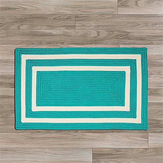 Colonial Mills Rug PY51R024X072R 2 x 6 ft. La Playa Braided Rug Aqua