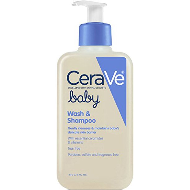 3 Pack CeraVe Baby Wash & Shampoo with Essential Ceramides & Vitamins 8 oz each