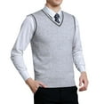 thumbnail image 1 of Chemise Sans Manches à Carreaux Col en V Mode Décontractée pour Hommes, 1 of 4