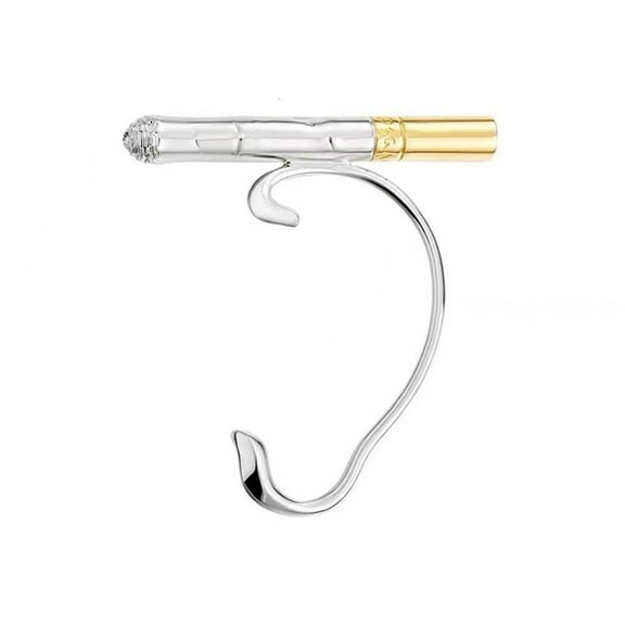 WE-POLUJ No Piercing Ear Hanger Fashionable Cool Cigarette Shaped Ear Clip Jewelry Ornament