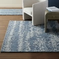 thumbnail image 2 of NICOLE MILLER NEW YORK Mod Weave Abstract Knotted Texture Handcrafted Area Rug, 100% Wool Rug, Navy Blue, 6'x9', 2 of 9