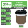 thumbnail image 2 of [25 Pack] 10oz Disposable White Paper Coffee Cups with Black Dome Lids and Protective Corrugated Cup Sleeves - Perfect Disposable Travel Mug for Home, Office, Coffee Shop, Travel, Tea, 2 of 6