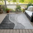 thumbnail image 6 of Addison Rugs Chantille Indoor/Outdoor Transitional Abstract Gray Washable Rectangle Rug, 3' x 5', 6 of 6