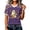 A236 Purple, variant on Yuncity Womens T Shirts Halloween Ghosts Graphic Print V Neck Tees Summer Fall Baseball Short Sleeve T-Shirts Casual Relaxed Fit Holiday Tops Size L