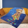 thumbnail image 4 of Autism Awareness Chesapeake Bay Retriever Accept Understand Love Cozy Fleece Blanket Chessie Dog Lover Warm Soft Throw Blanket - 12003, 4 of 5