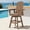 Brown, variant on SERWALL HDPE Outdoor Swivel Bar Chair, Bar Height Adirondack Barstools, All Weather Pub Bar Chair, Blue