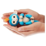 Fingerlings - Interactive Baby Monkey- Boris (Blue with Orange Hair) by WowWee - Electronic Pets
