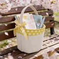 thumbnail image 3 of Sturdy Large Capacity Canvas Easter Basket Empty Easter Bucket For Easter Egg Hunting Durable Fabric Basket With Decorative Bow For Holiday Party Home Decor, 3 of 8