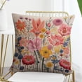 thumbnail image 7 of Spring Pillow Covers Botanical Spring Flowers Pillow Protector 20"x20" Vintage Floral Spring Colorful Flower Plant Decorations Pillow Covers Modern Decorative Pillow Covers for Couch Sofa Bedroom Car, 7 of 7