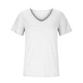 thumbnail image 4 of Ltctricy T Shirts for Women V Neck Short Sleeve Soft Casual Basic Tee Tops Trendy Summer Clothes, 4 of 6