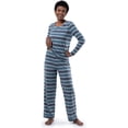 thumbnail image 7 of Fruit of the Loom Women's Long Sleeve Tee and Pant 2 Piece Sleep Set, Blue Stripe, 3X, 7 of 7
