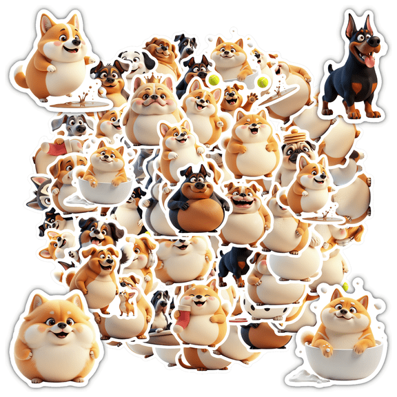 Cartoon Stickers Kids Stickers Toy Cute Animal Stickers Dog Stationery Stickers Funny Stickers for Phone Laptop