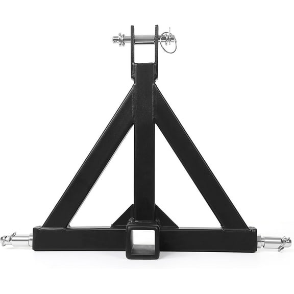 BOBOKY 3 Point 2 inch Receiver Hitch, HD 2" Receiver Tow Drawbar 3 Point Hitch Adapter for Farm Equipment, 27.95 x 6.54 x 20.94 in