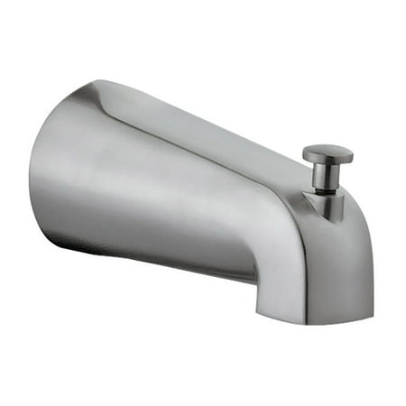 Design House 522920 Slip on Pull-up Wall Mount Tub Diverter Spout, Satin Nickel