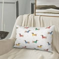 Cool Dachshund Dog Puppy Bone Throw Pillow Covers 16" x 24