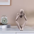 thumbnail image 1 of thinsony Thinker Sculpture Figurine Home Statue Modern Bookcase Decor focus, 1 of 9